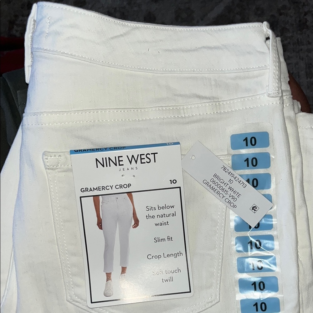 Nine West Gramercy Women's Bright White Ankle Jeans